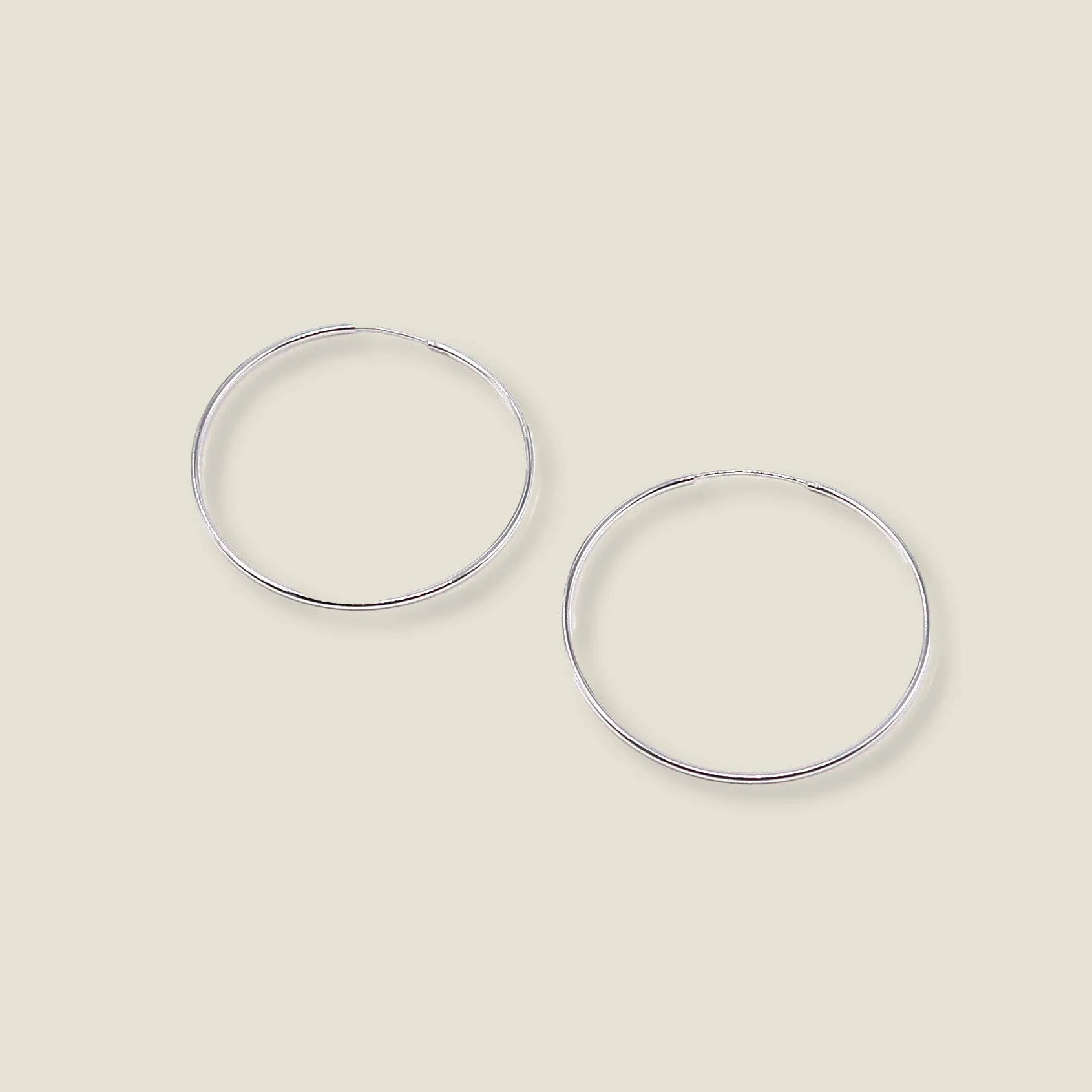 May Martin - Silver Everyday Hoops
