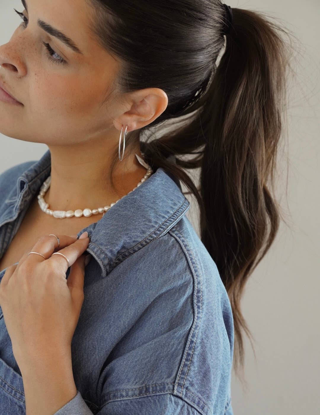May Martin - Silver Everyday Hoops - Image 2