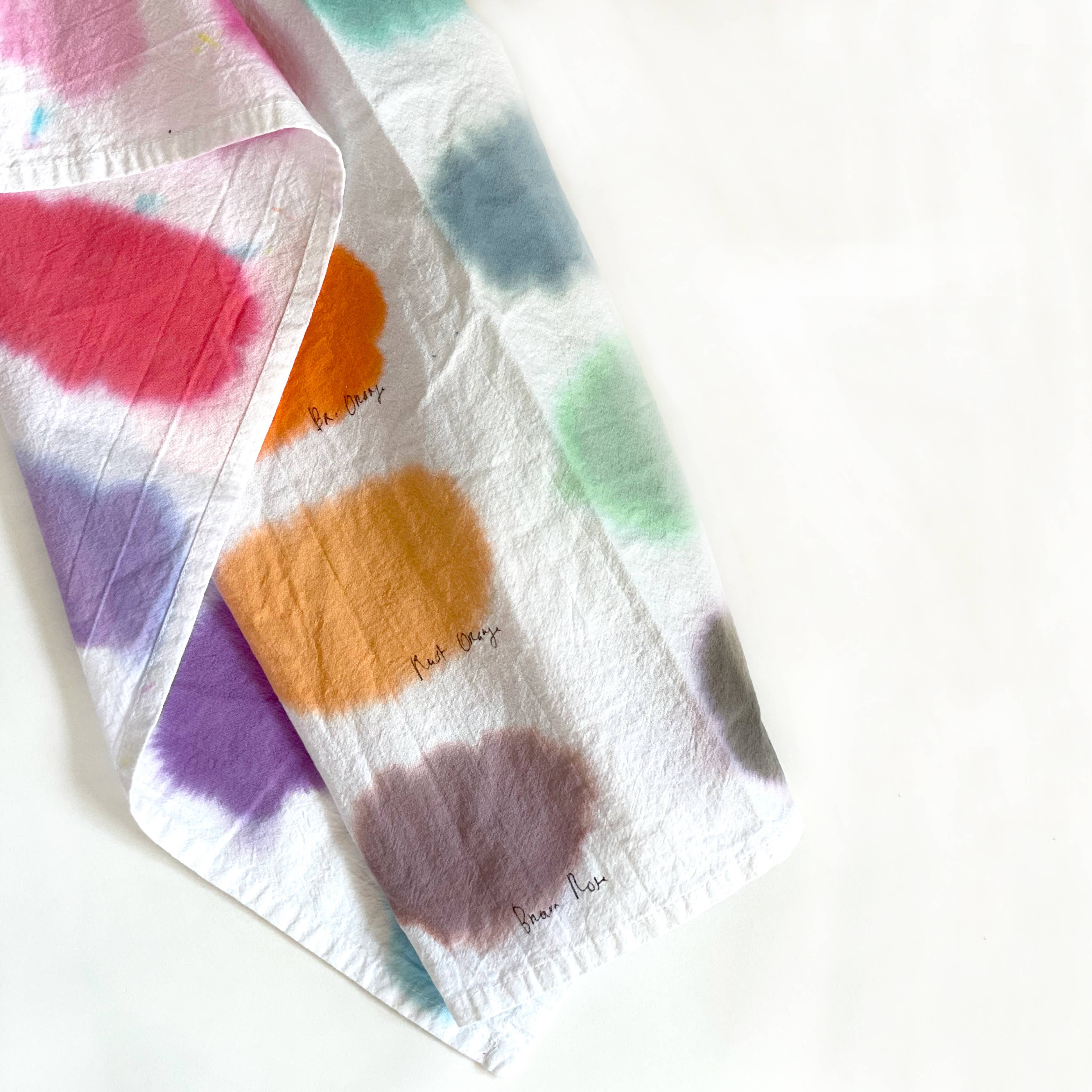 Merle Works - Color Study Hand-painted Tea Towel - Image 4