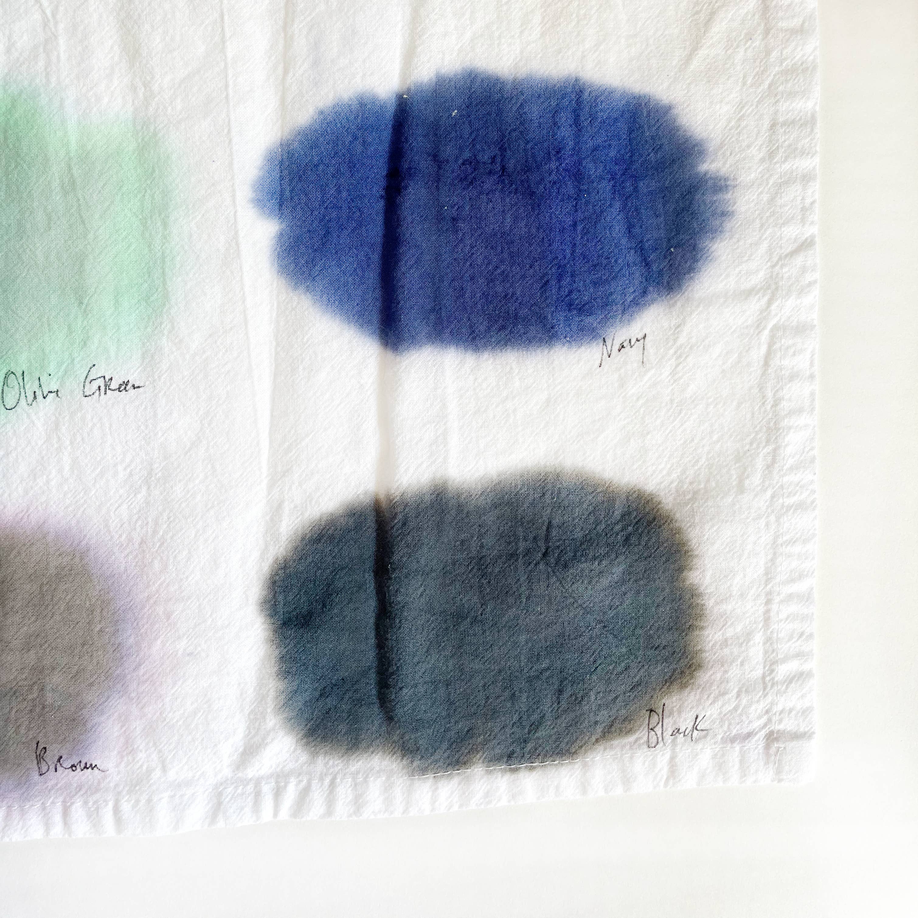 Merle Works - Color Study Hand-painted Tea Towel - Image 5