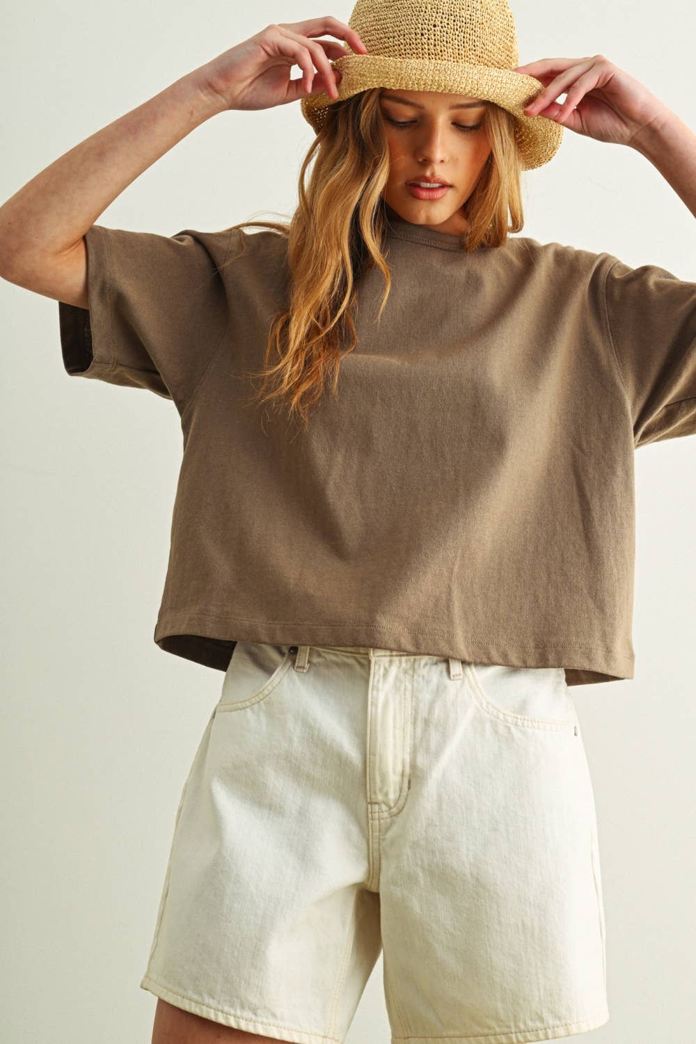 MIOU MUSE - SHORT SLEEVE LINEN KNITTED TOP - Image 11