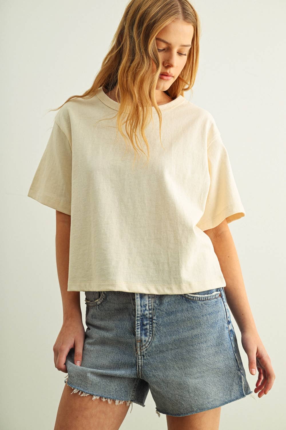 MIOU MUSE - SHORT SLEEVE LINEN KNITTED TOP - Image 2