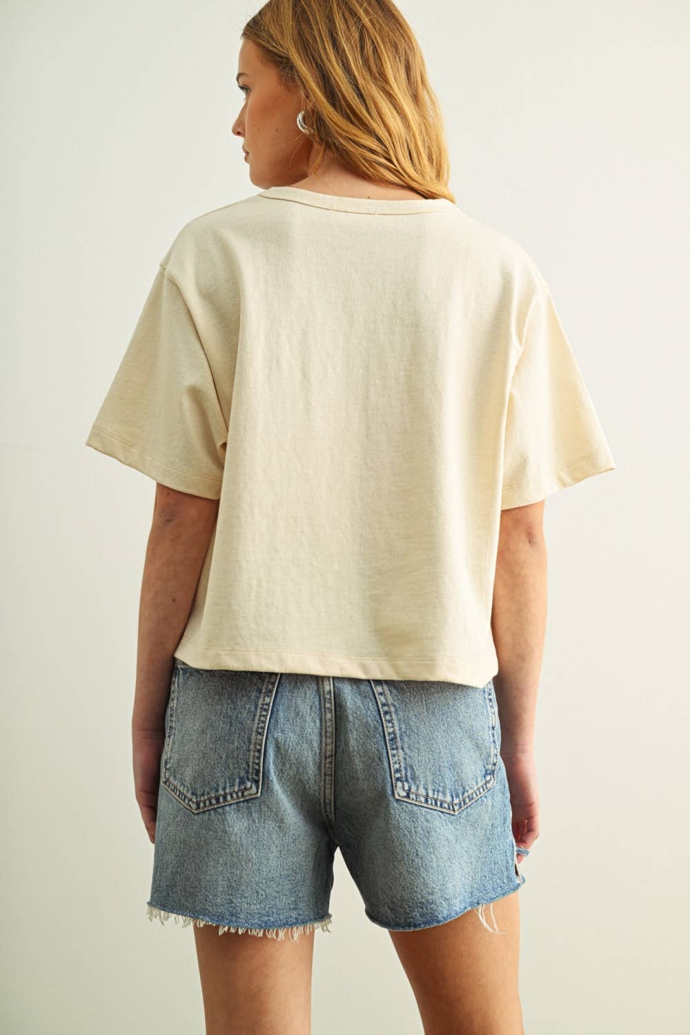 MIOU MUSE - SHORT SLEEVE LINEN KNITTED TOP - Image 3