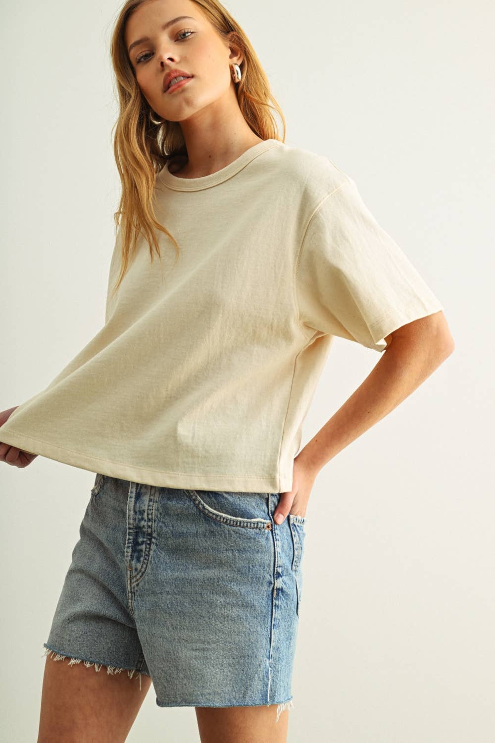 MIOU MUSE - SHORT SLEEVE LINEN KNITTED TOP - Image 5