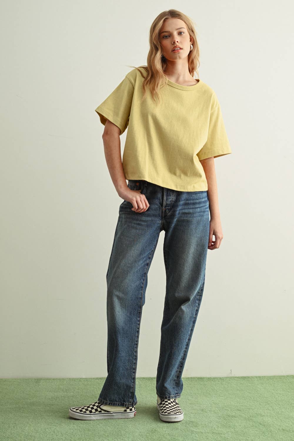 MIOU MUSE - SHORT SLEEVE LINEN KNITTED TOP - Image 9