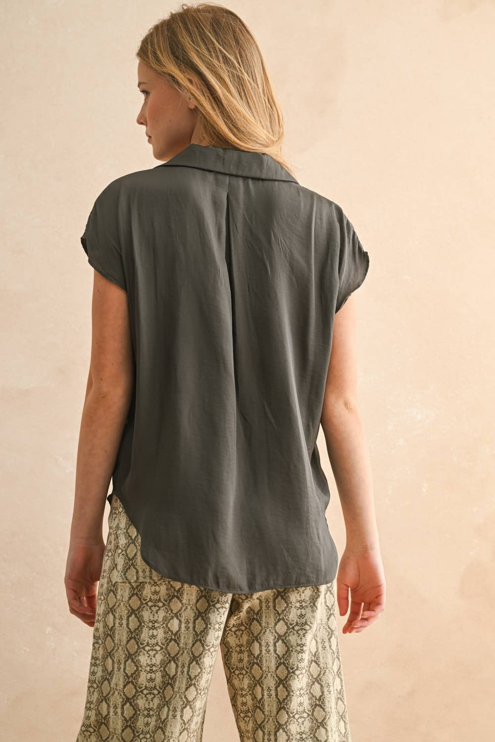 MIOU MUSE - Cream BUTTON DOWN CAP SLEEVE SHIRTS - Image 23