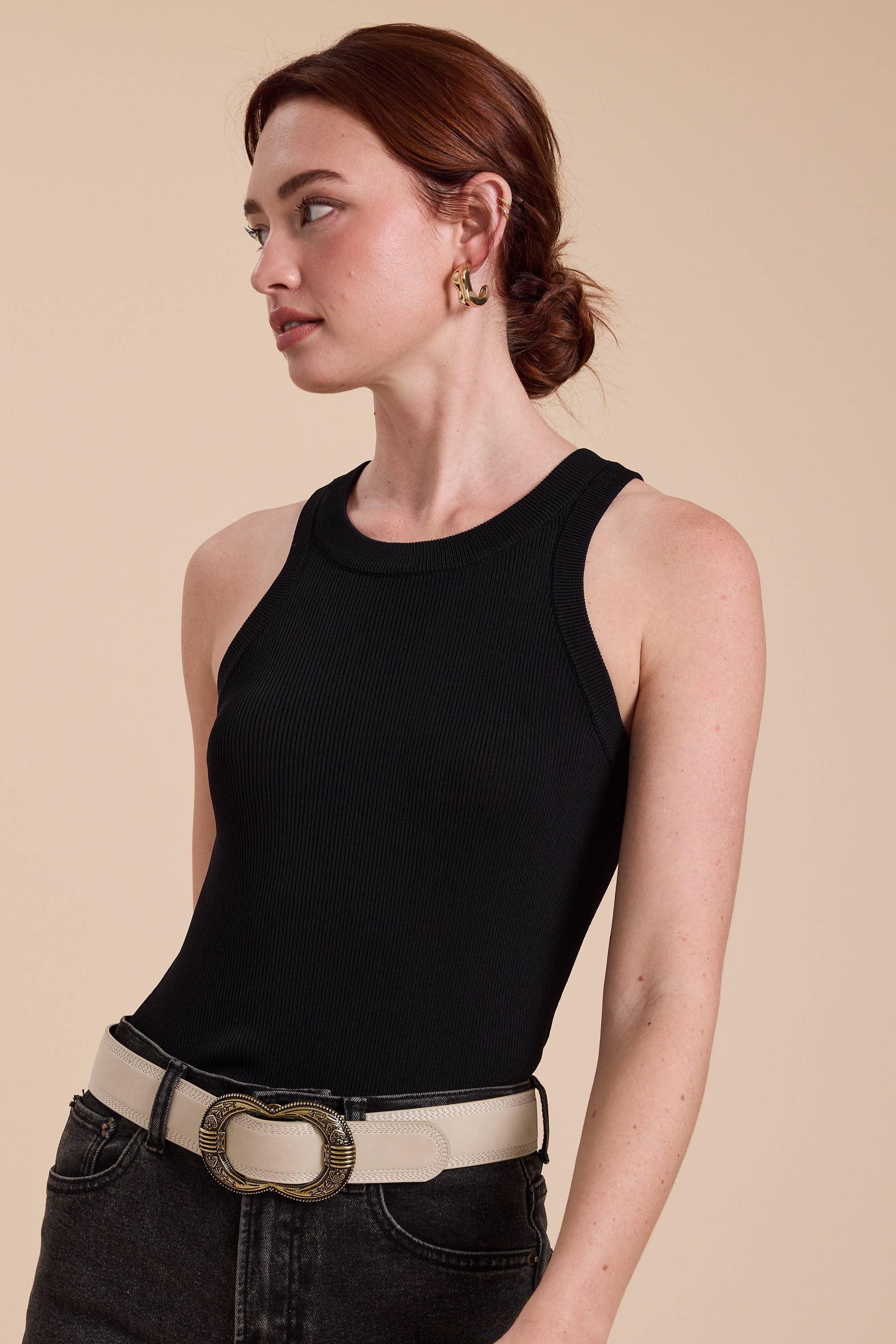 MIOU MUSE - CLASSIC RIBBED TANK TOP- White - Image 10