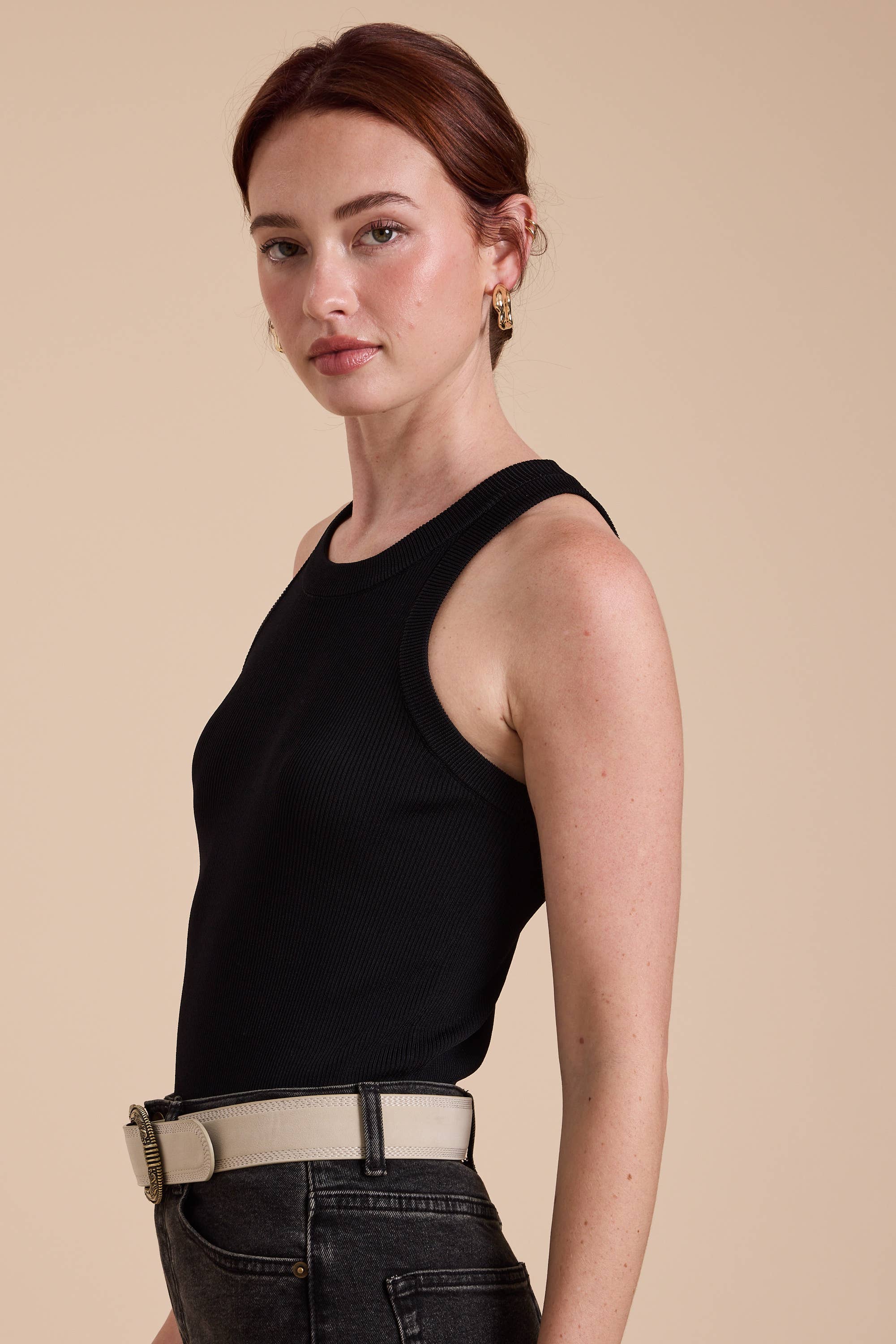 MIOU MUSE - CLASSIC RIBBED TANK TOP- White - Image 7