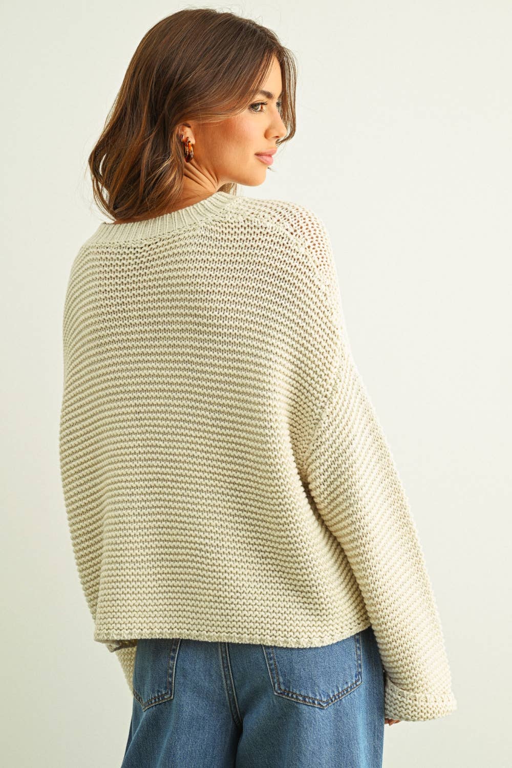 MIOU MUSE - YELLOW ROUND NECK KNITTED SWEATER - Image 13