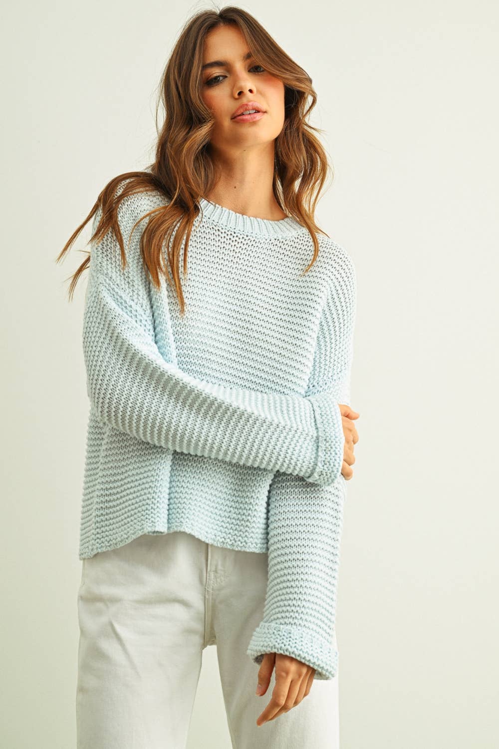 MIOU MUSE - YELLOW ROUND NECK KNITTED SWEATER - Image 15