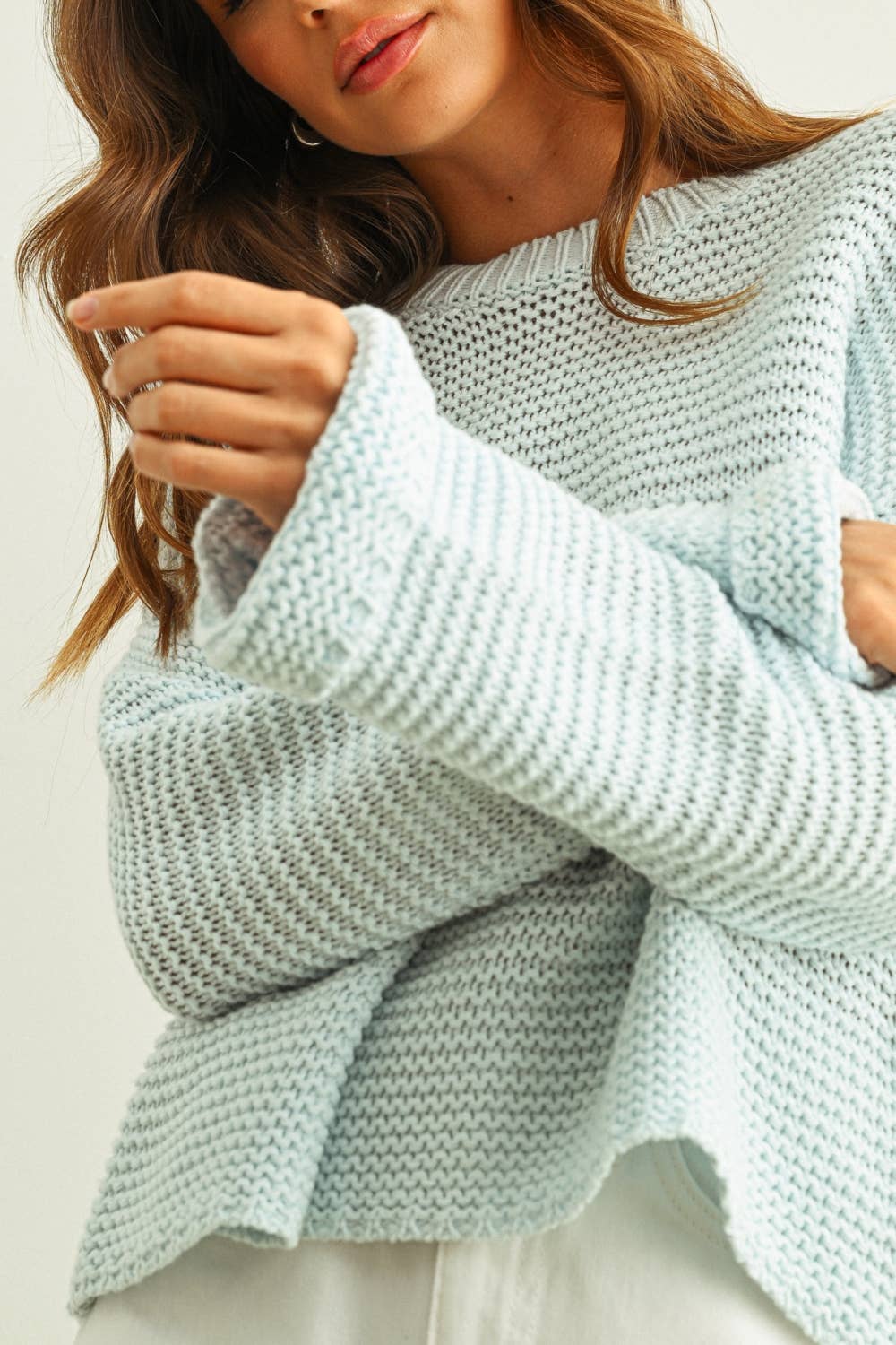 MIOU MUSE - YELLOW ROUND NECK KNITTED SWEATER - Image 19