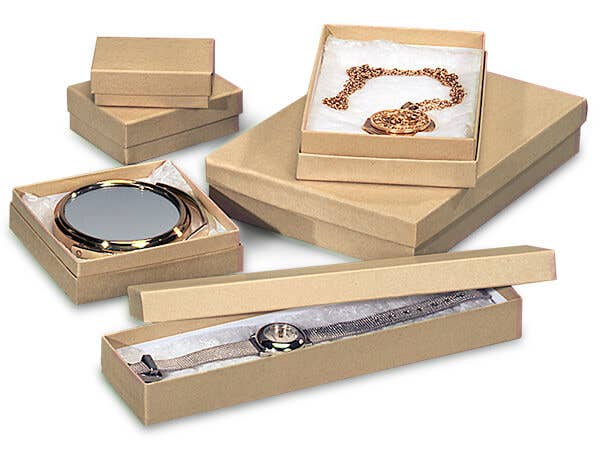 Nashville Wraps - Brown Kraft Jewelry Gift Boxes: 100 Pack / 3.5x3.5x1" - Image 2