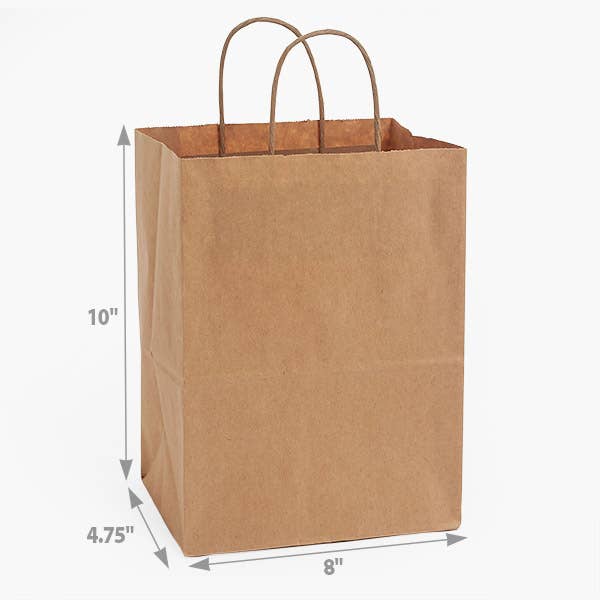 Nashville Wraps - Brown Kraft Paper Retail Shopping Bags: 25 Pack / Filly 13x7x13" - Image 5