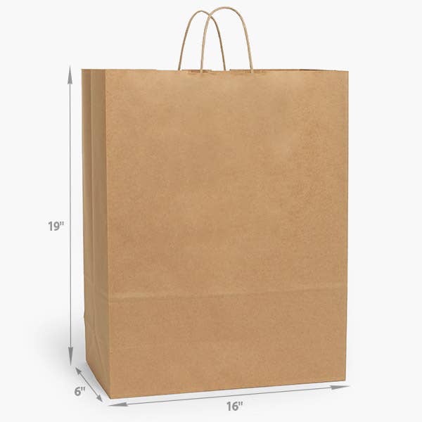 Nashville Wraps - Brown Kraft Paper Retail Shopping Bags: 250 Pack / Cub 8x4.75x10" - Image 11