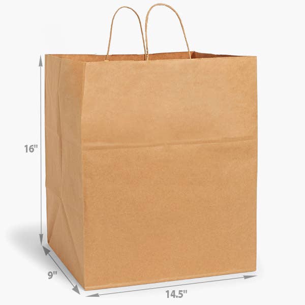Nashville Wraps - Brown Kraft Paper Retail Shopping Bags: 250 Pack / Cub 8x4.75x10" - Image 12