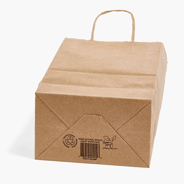 Nashville Wraps - Brown Kraft Paper Retail Shopping Bags: 250 Pack / Cub 8x4.75x10" - Image 17