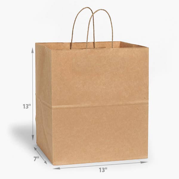 Nashville Wraps - Brown Kraft Paper Retail Shopping Bags: 250 Pack / Cub 8x4.75x10" - Image 8