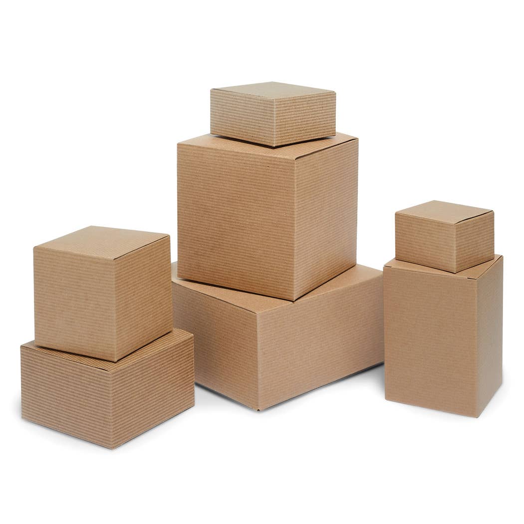 Nashville Wraps - Recycled Brown Kraft Gift Boxes: 100 Pack / 4x4x2" - Image 2