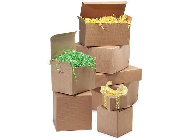 Nashville Wraps - Recycled Brown Kraft Gift Boxes: 100 Pack / 4x4x2" - Image 3
