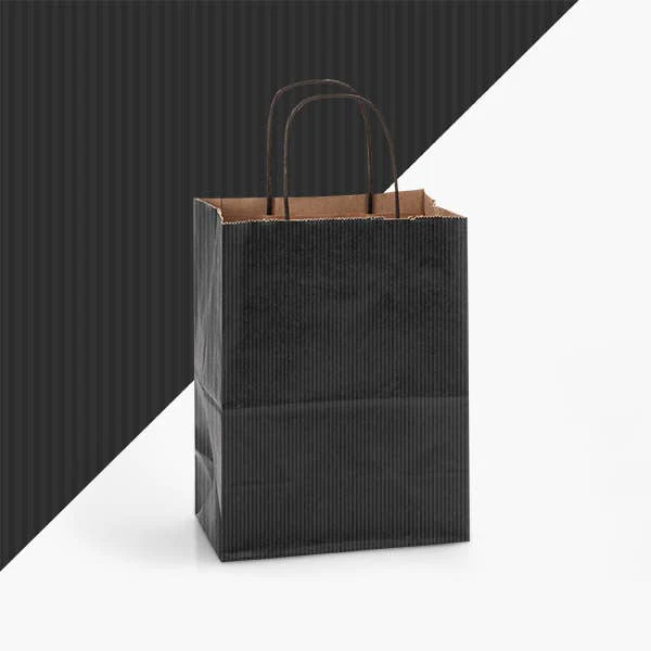 Nashville Wraps - Recycled Shadow Stripe Kraft Paper Retail Shopping Bags: Picket Fence / 100 Pack / Rose 5.5x3.25x8.375" - Image 22