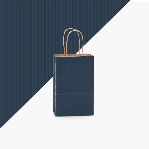 Nashville Wraps - Recycled Shadow Stripe Kraft Paper Retail Shopping Bags: Picket Fence / 100 Pack / Rose 5.5x3.25x8.375" - Image 25