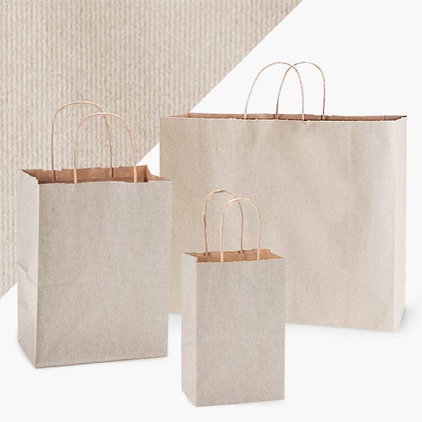 Nashville Wraps - Recycled Shadow Stripe Kraft Paper Retail Shopping Bags: Picket Fence / 25 Pack / Cub 8x4.75x10.5" - Image 10