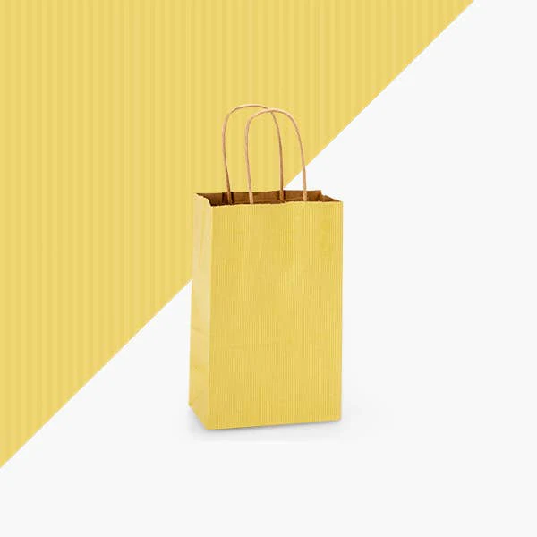 Nashville Wraps - Recycled Shadow Stripe Kraft Paper Retail Shopping Bags: Picket Fence / 25 Pack / Cub 8x4.75x10.5" - Image 14