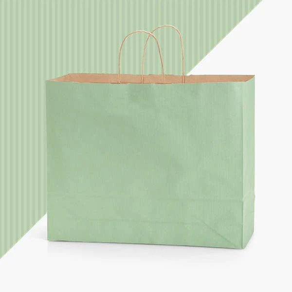 Nashville Wraps - Recycled Shadow Stripe Kraft Paper Retail Shopping Bags: Picket Fence / 25 Pack / Cub 8x4.75x10.5" - Image 19