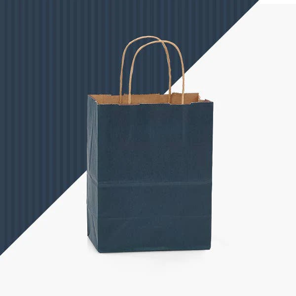 Nashville Wraps - Recycled Shadow Stripe Kraft Paper Retail Shopping Bags: Picket Fence / 25 Pack / Cub 8x4.75x10.5" - Image 26