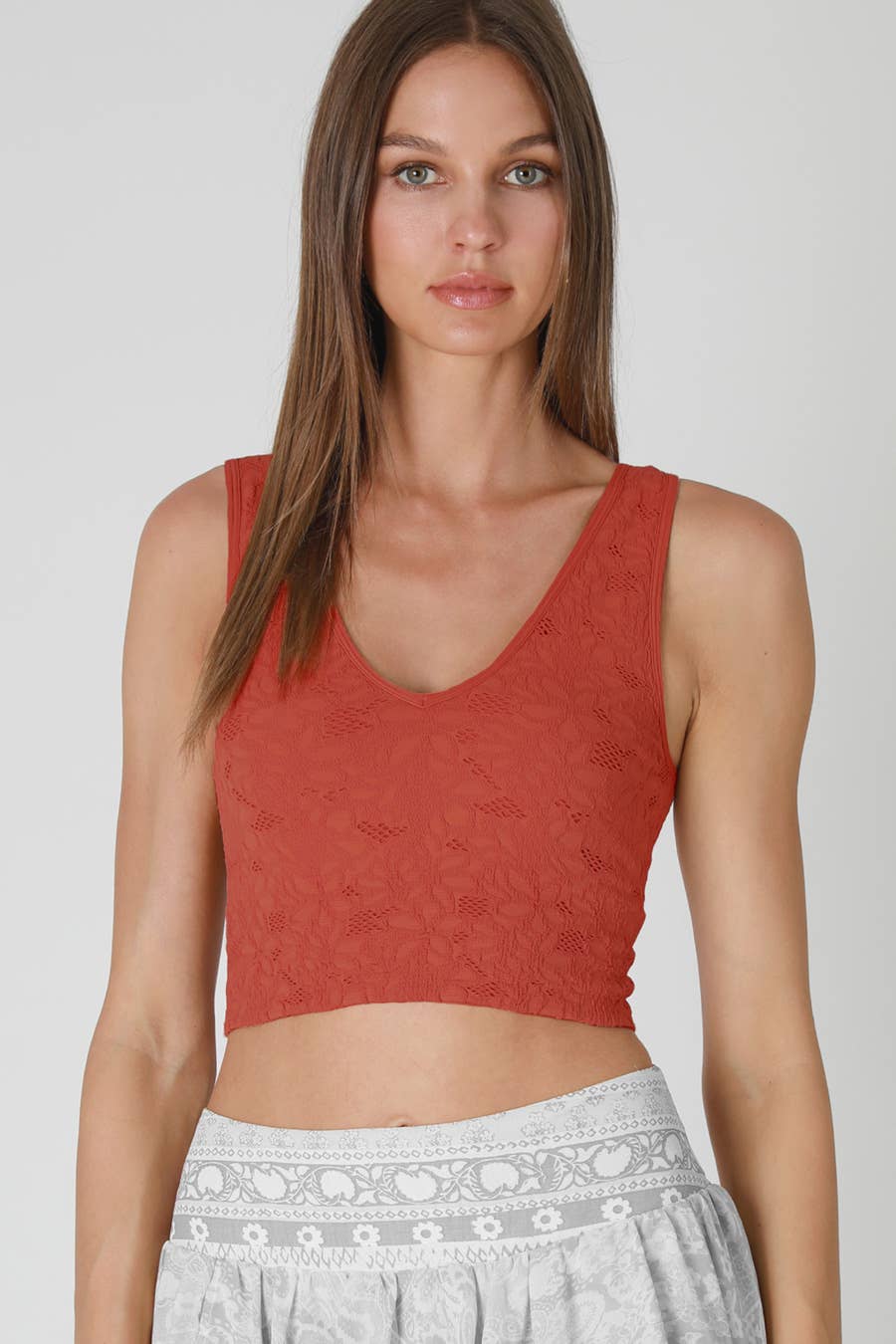 NIKIBIKI - Lace V Neck Tank Top ALL COLORS - Image 2