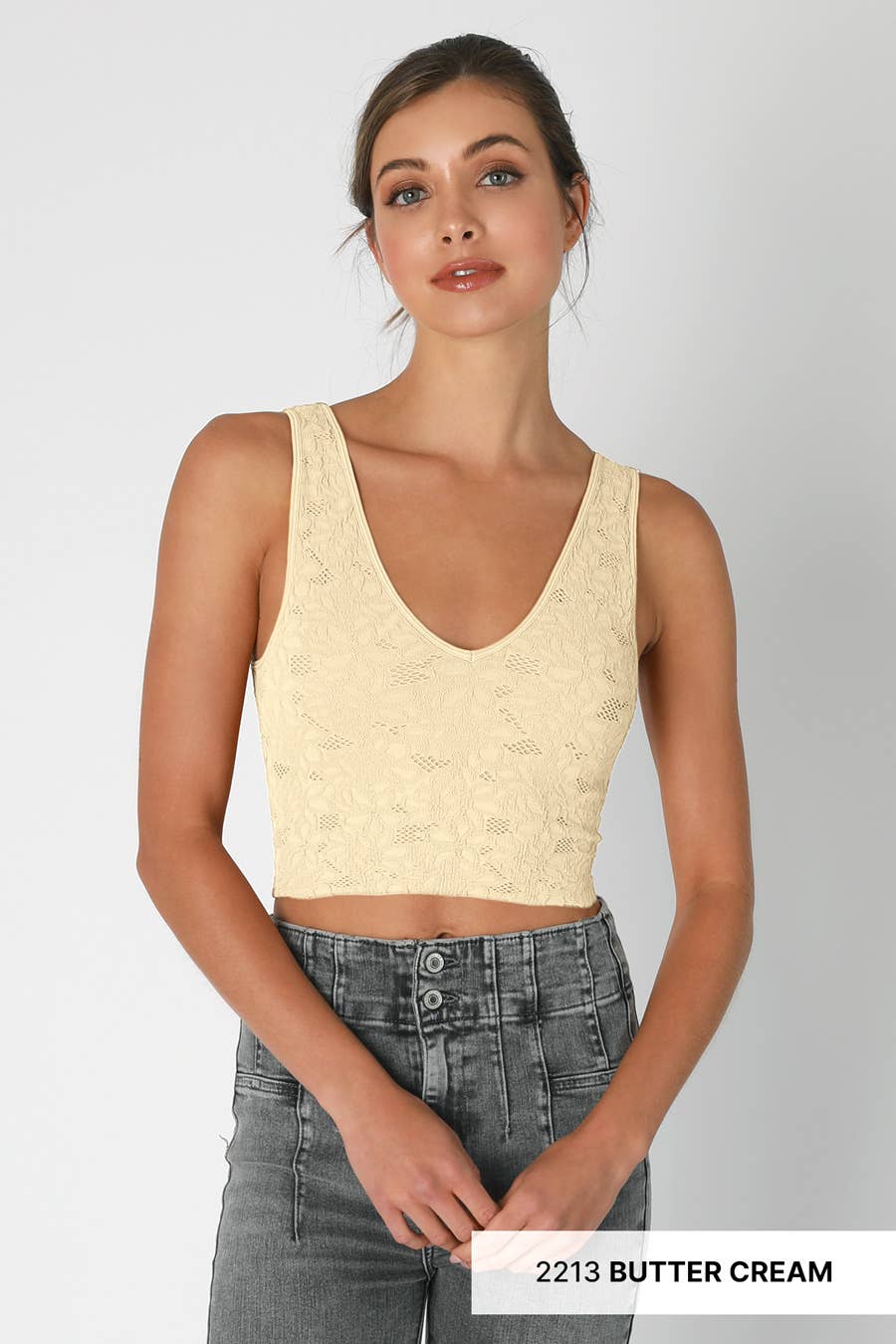 NIKIBIKI - Lace V Neck Tank Top ALL COLORS - Image 21