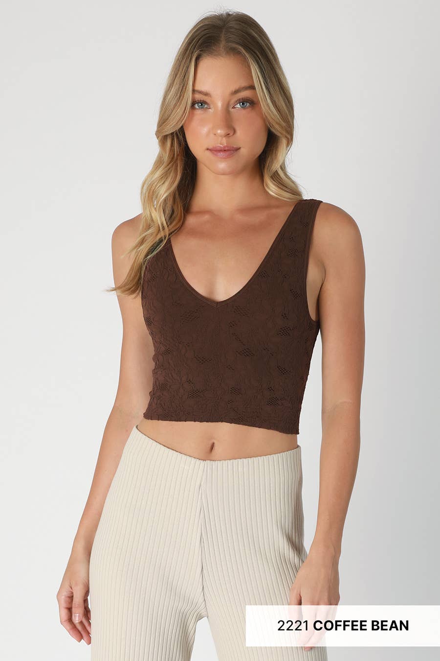 NIKIBIKI - Lace V Neck Tank Top ALL COLORS - Image 22