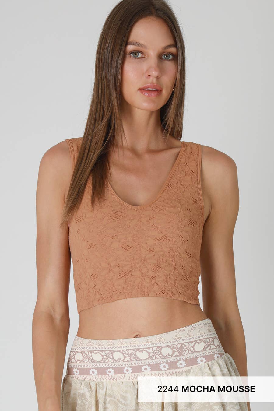 NIKIBIKI - Lace V Neck Tank Top ALL COLORS - Image 6