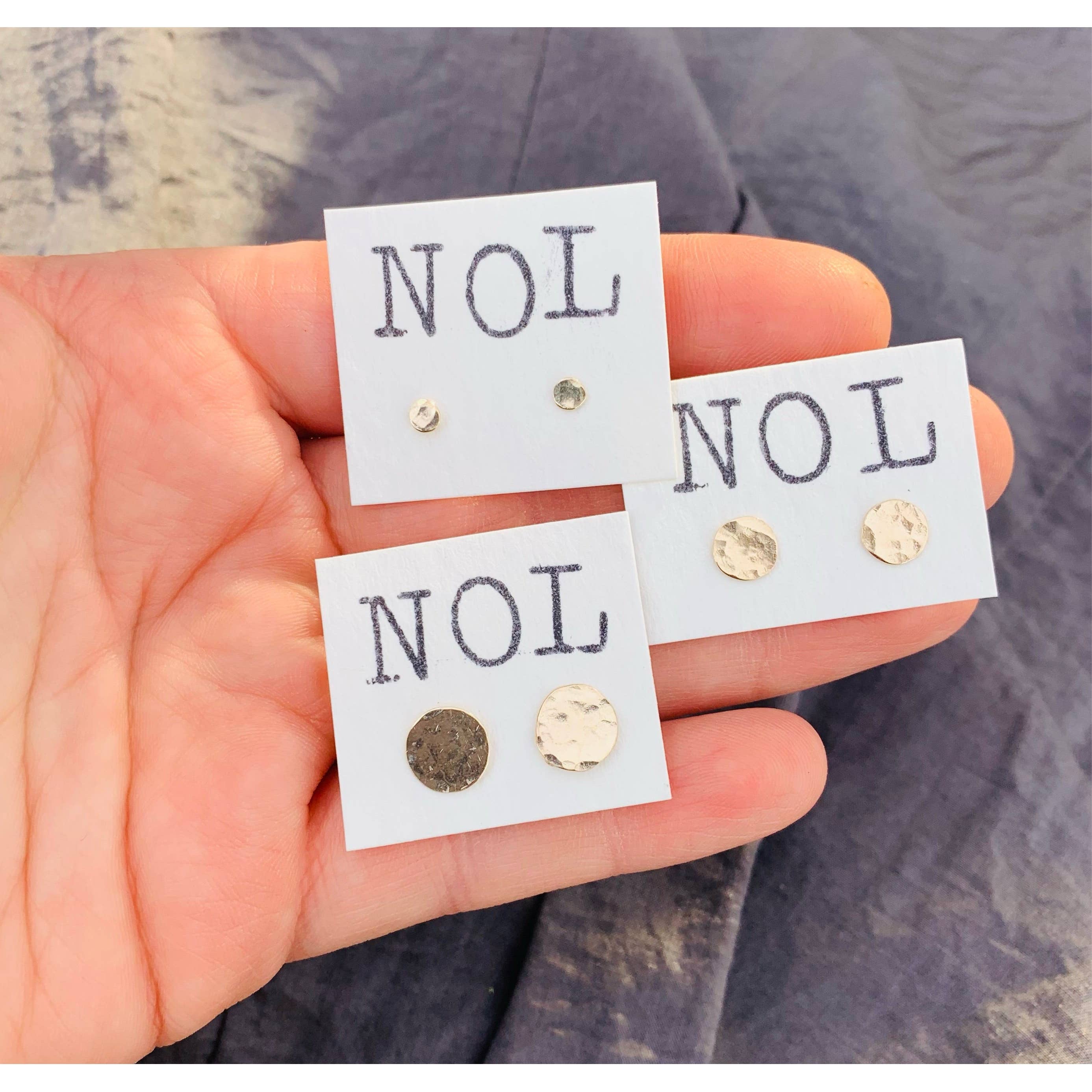 Notions of Lovely - Halo Stud Earrings -Itty Bitty 14k Gold Fill - Image 2