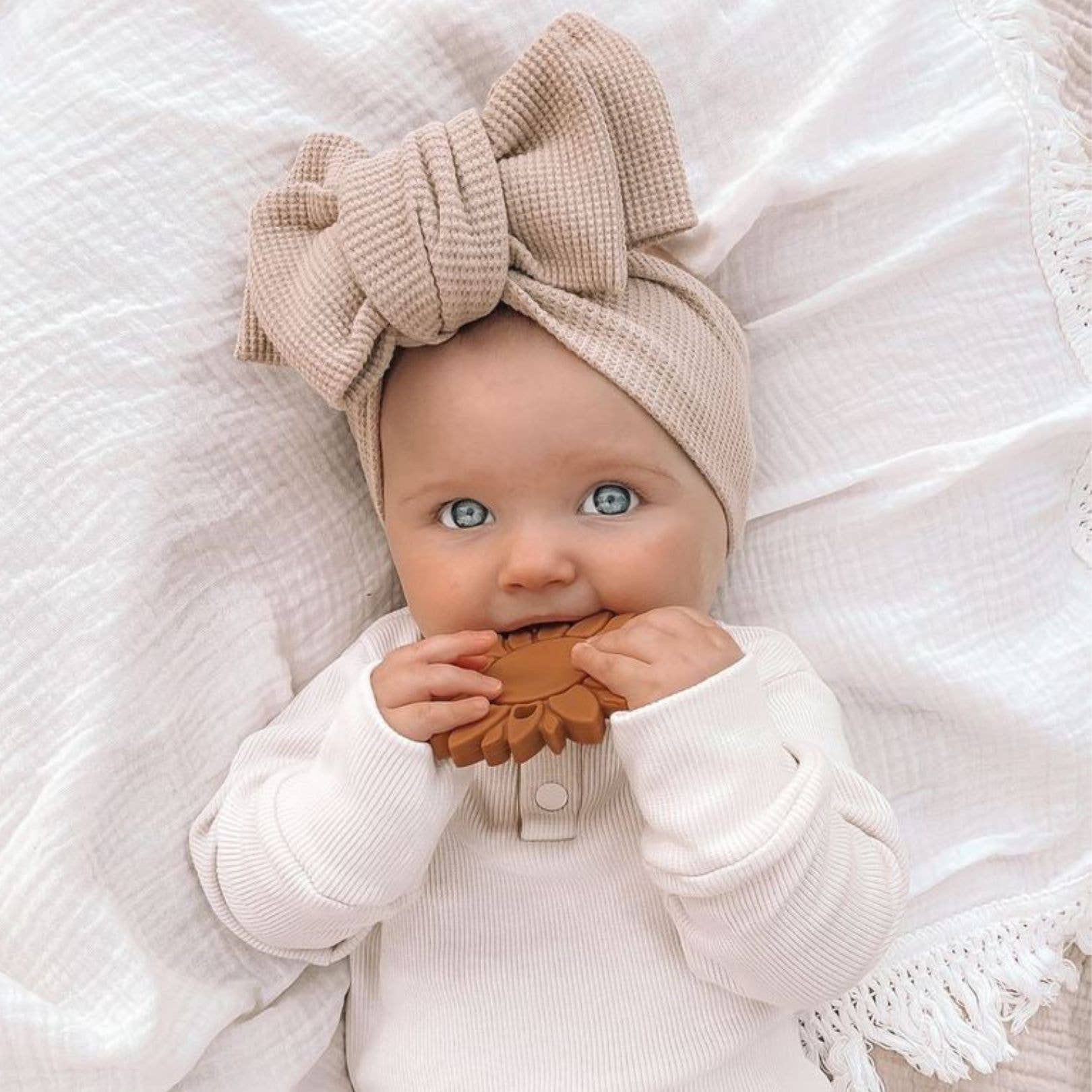OB - Silicone Sunflower Teether - Orange - Image 2