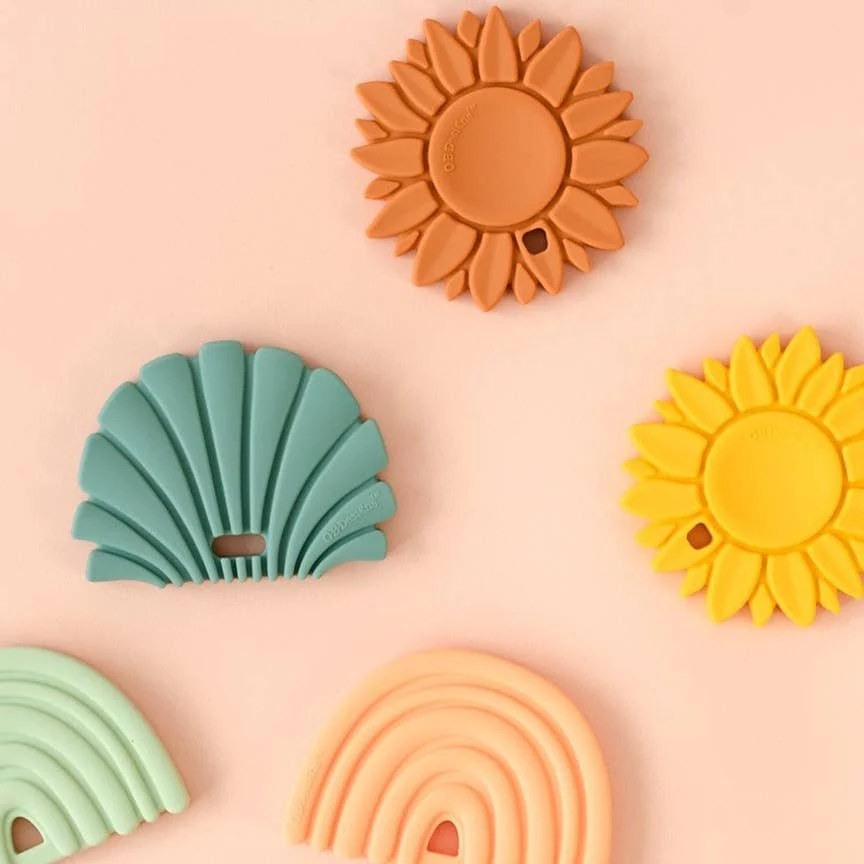 OB - Silicone Sunflower Teether - Orange - Image 6