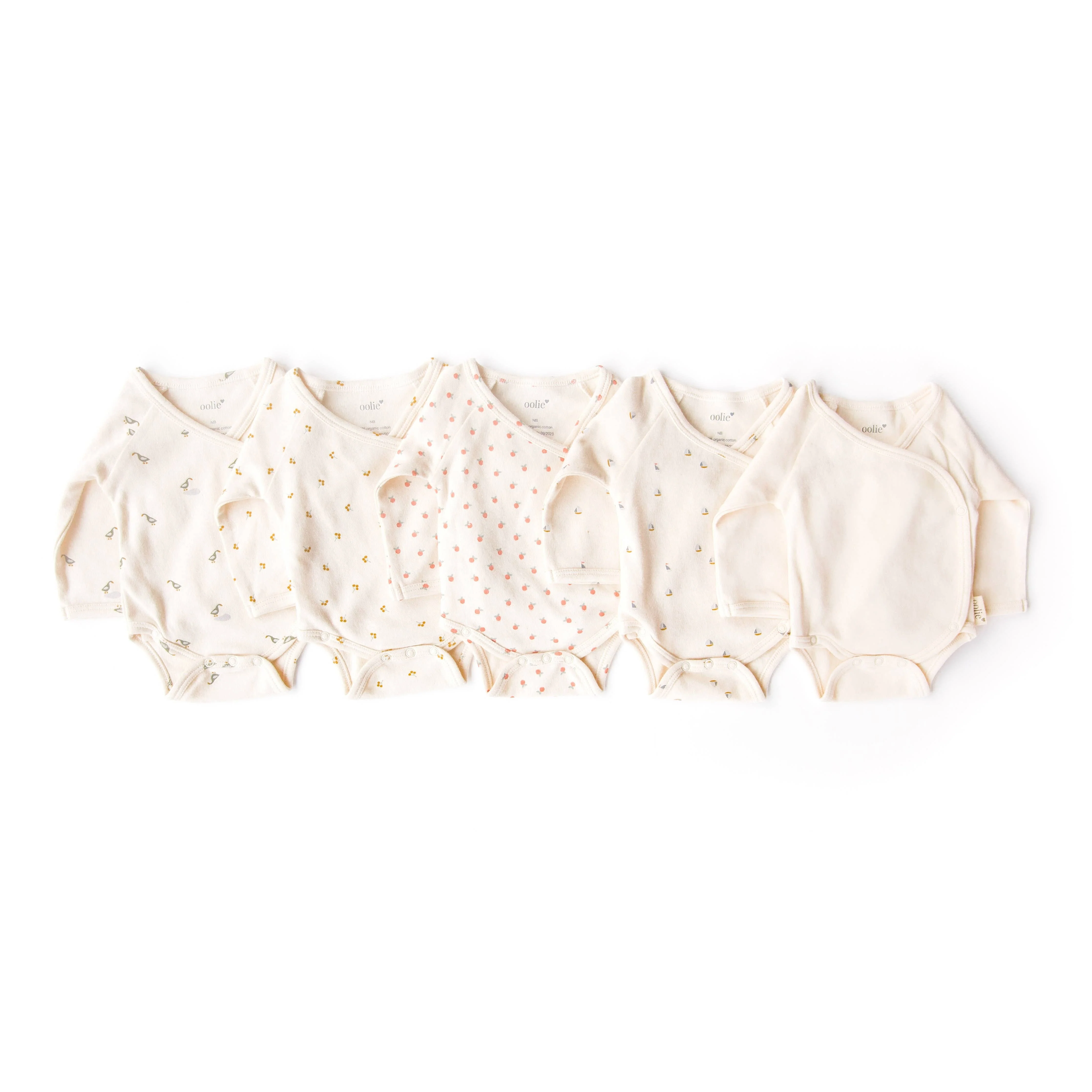 Oolie - Organic Baby Bodysuit: Little Peach / Newborn - Image 2