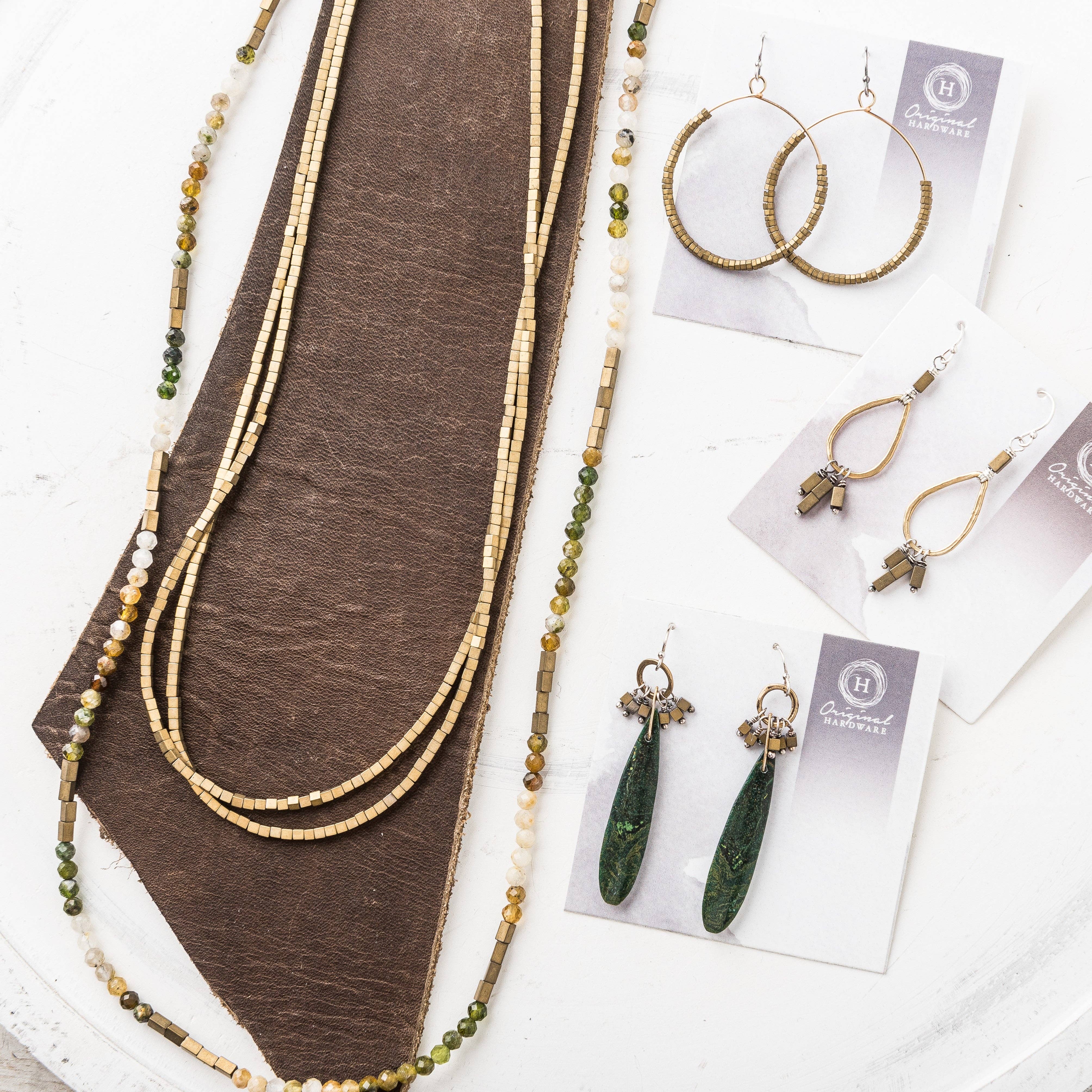 Original Hardware - Golden Pyrite Beaded Necklace - Image 3