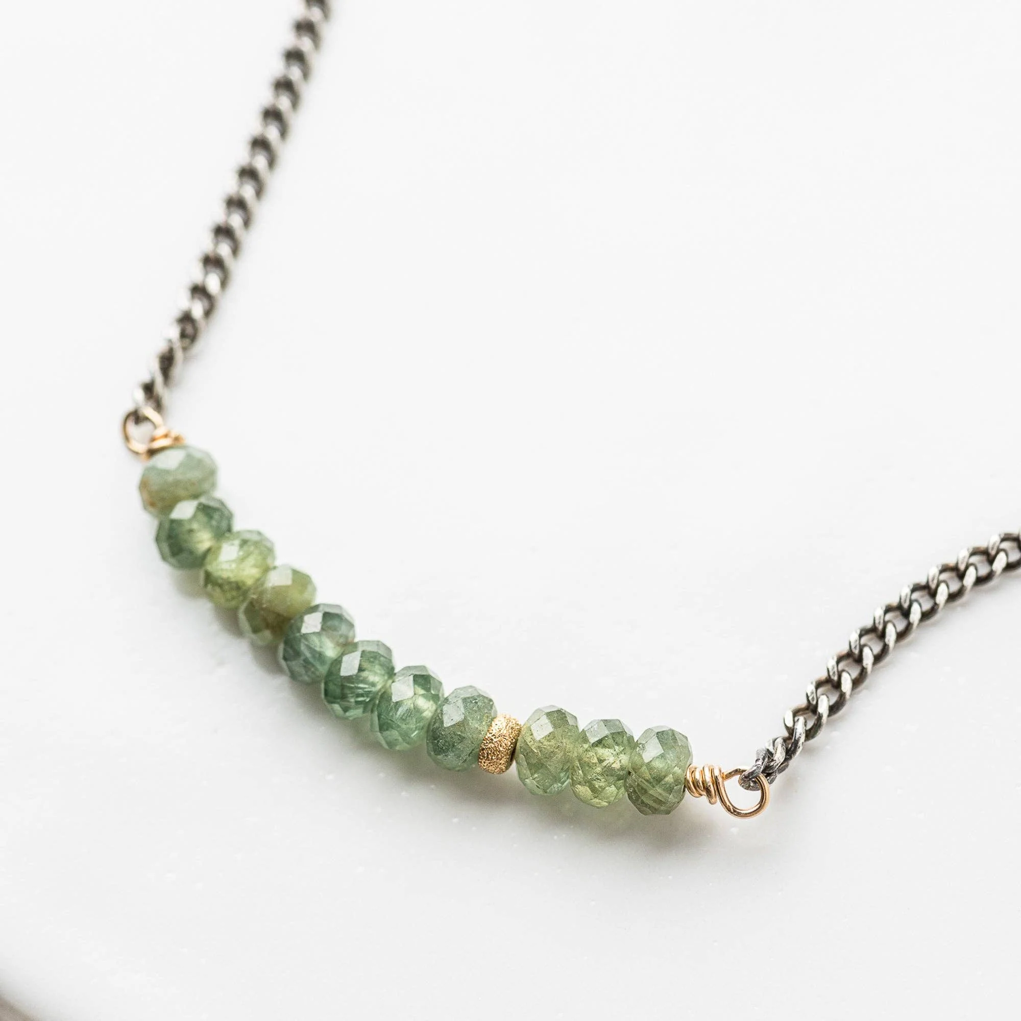 Original Hardware - Green Apatite Arch Necklace - Image 2