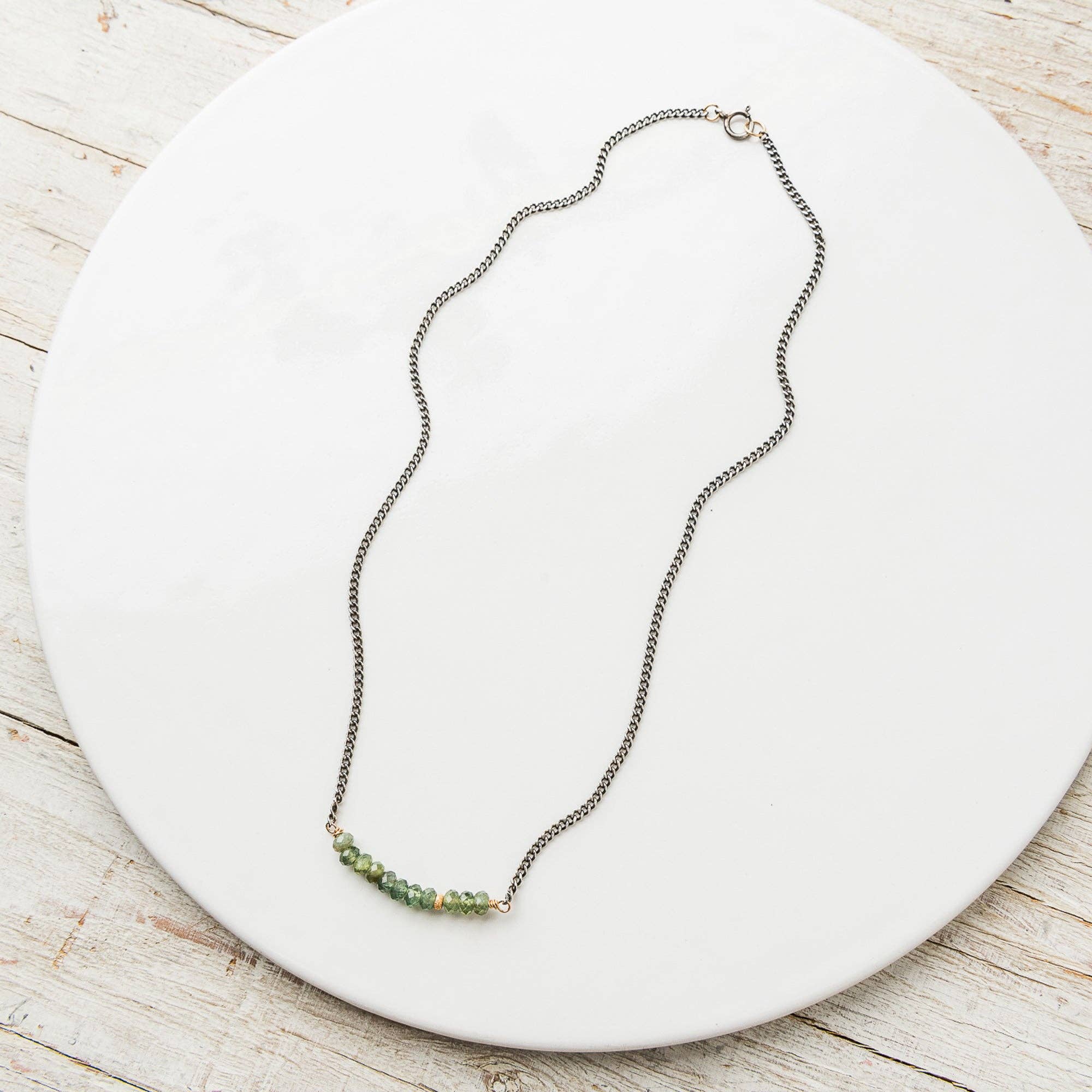 Original Hardware - Green Apatite Arch Necklace - Image 3