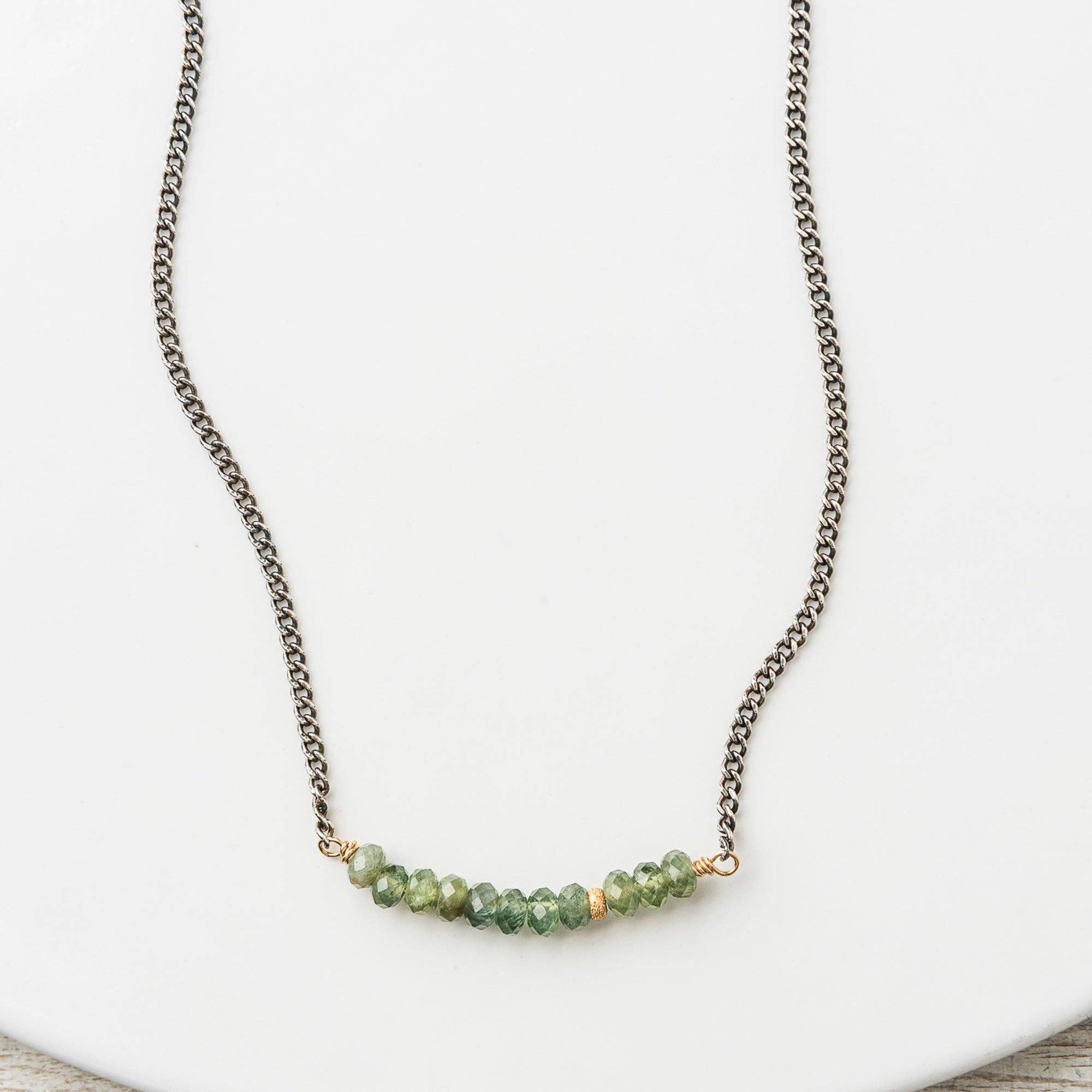 Original Hardware - Green Apatite Arch Necklace - Image 4