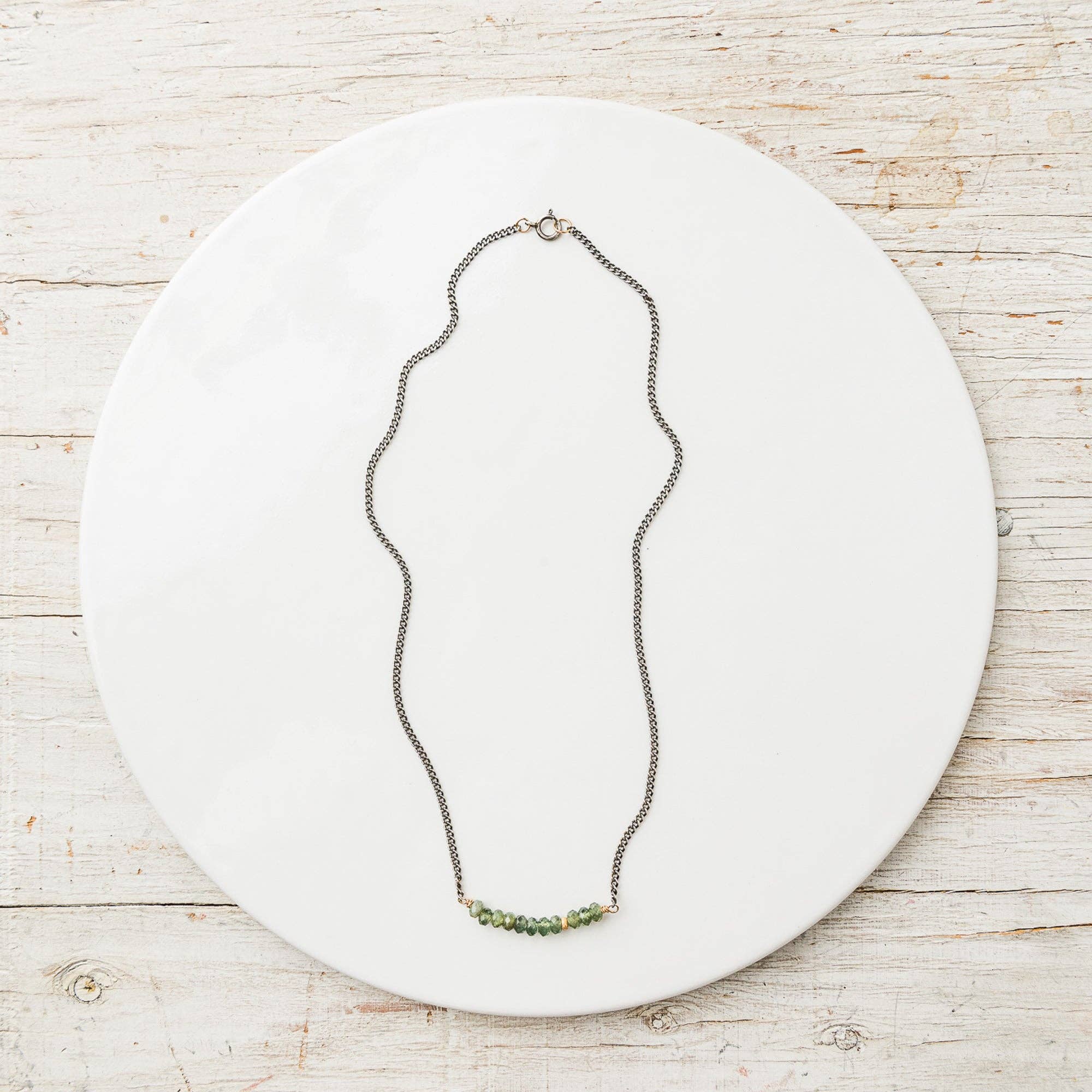 Original Hardware - Green Apatite Arch Necklace - Image 5