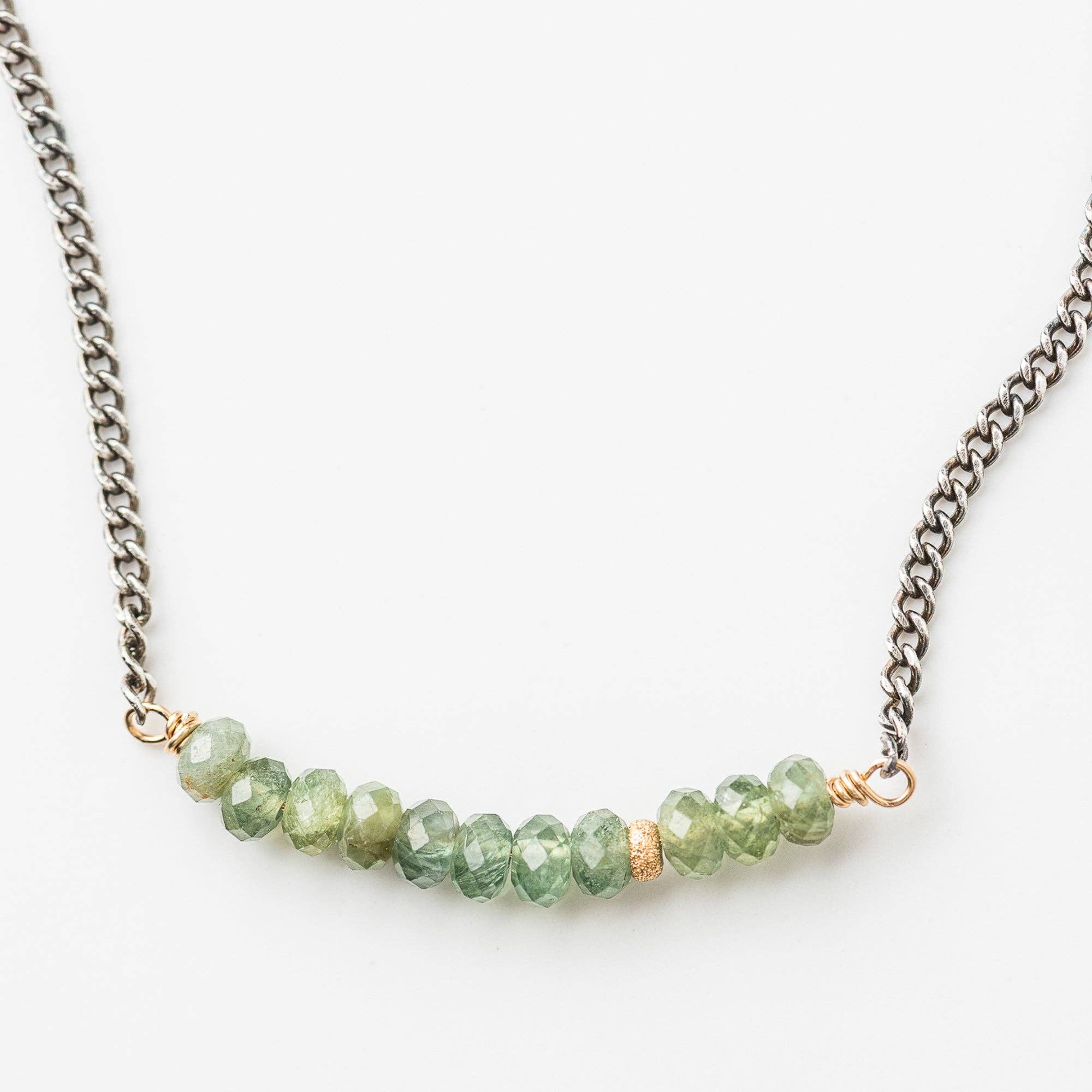 Original Hardware - Green Apatite Arch Necklace - Image 6