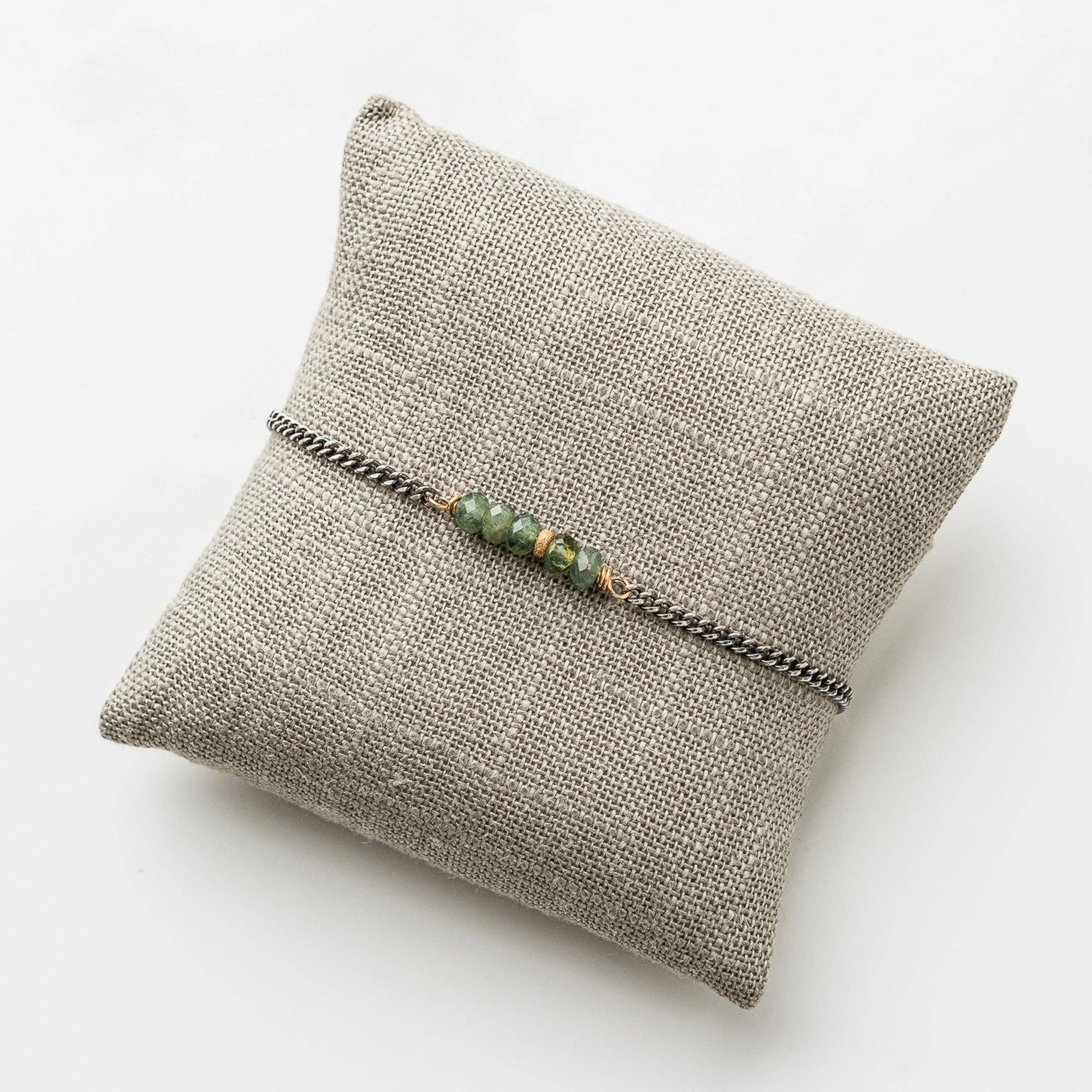 Original Hardware - Green Apatite Stack Bracelet - Image 2