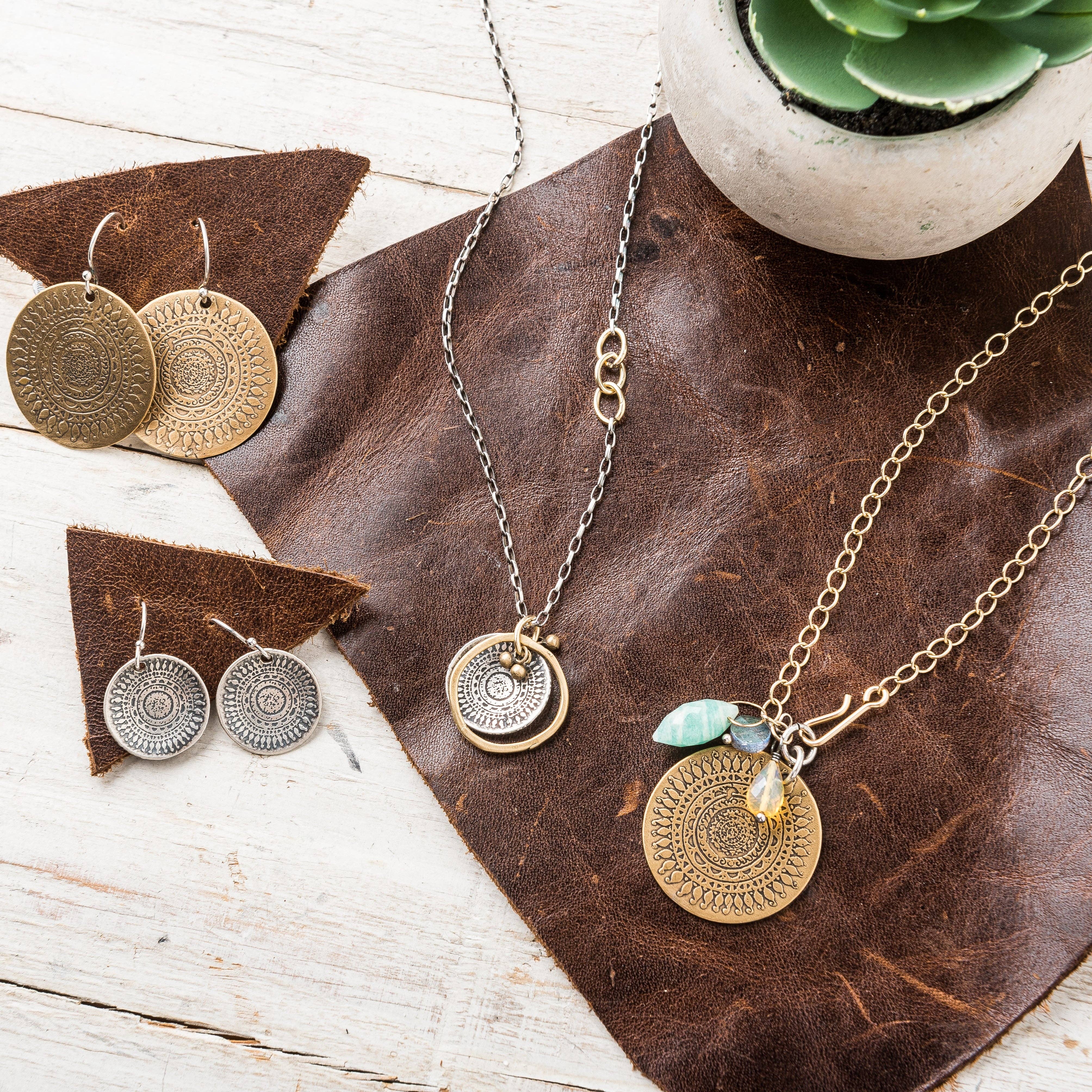 Original Hardware - Mixed Metal Mandala Necklace - Image 2