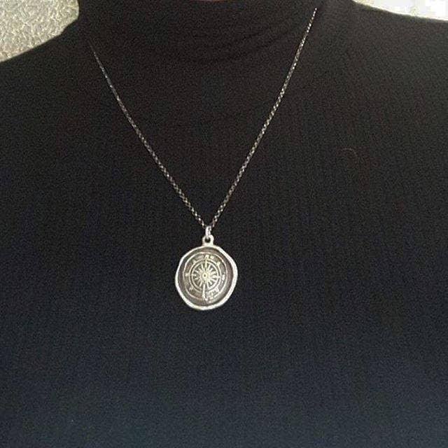Plum and Posey - Compass Rose Wax Seal Necklace - Image 7