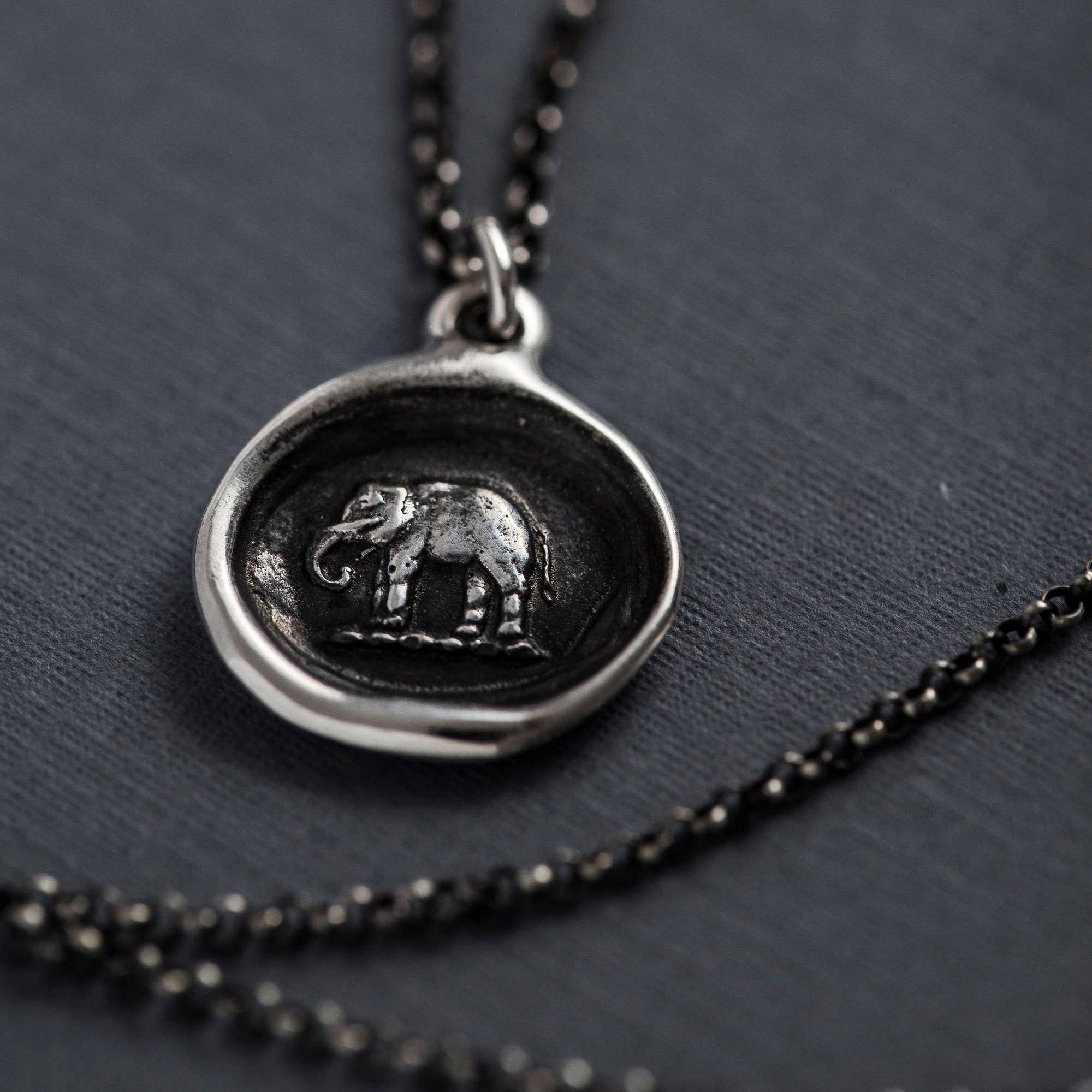 Plum and Posey - Elephant Wax Seal Necklace - Image 3