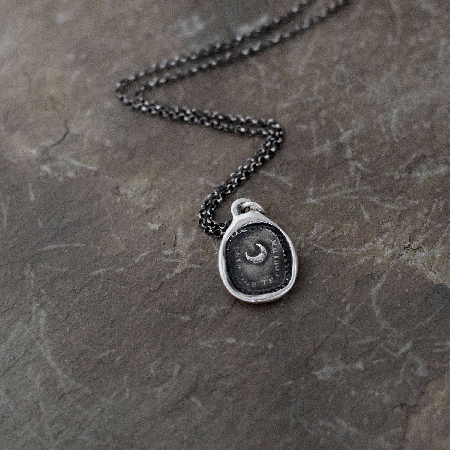 Plum and Posey - Moon Wax Seal Necklace - Image 4