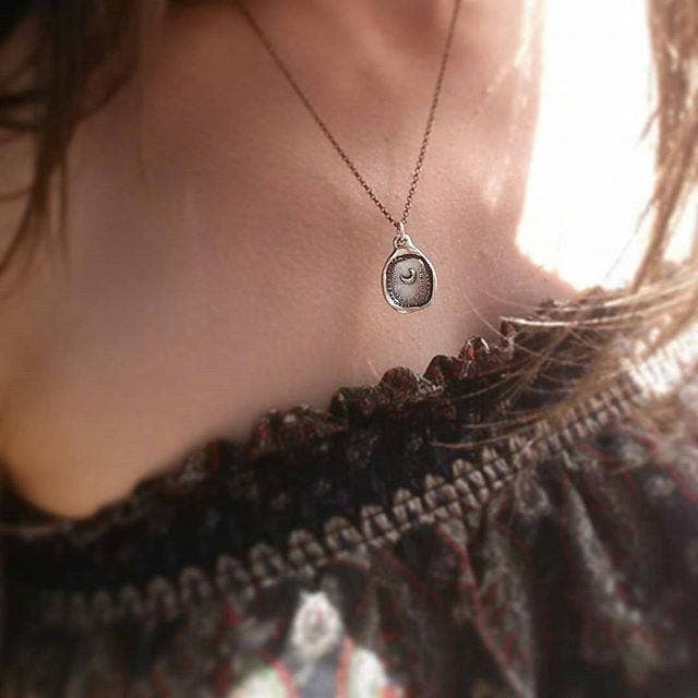 Plum and Posey - Moon Wax Seal Necklace - Image 6