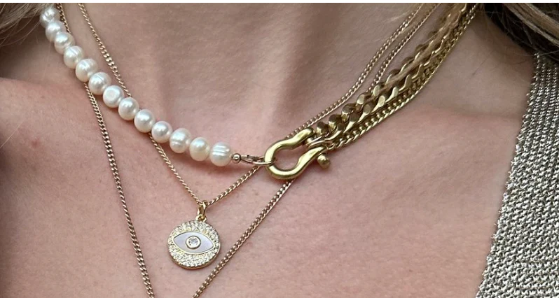 Rachel Nathan Pearl Shackle Necklace - Image 2